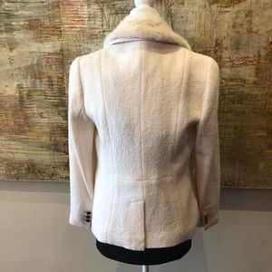 Talbots Jackets & Coats - Cream aberdeen blazer with detachable fur collar Talbots Jackets & Coats - Cream aberdeen blazer with detachable fur collar